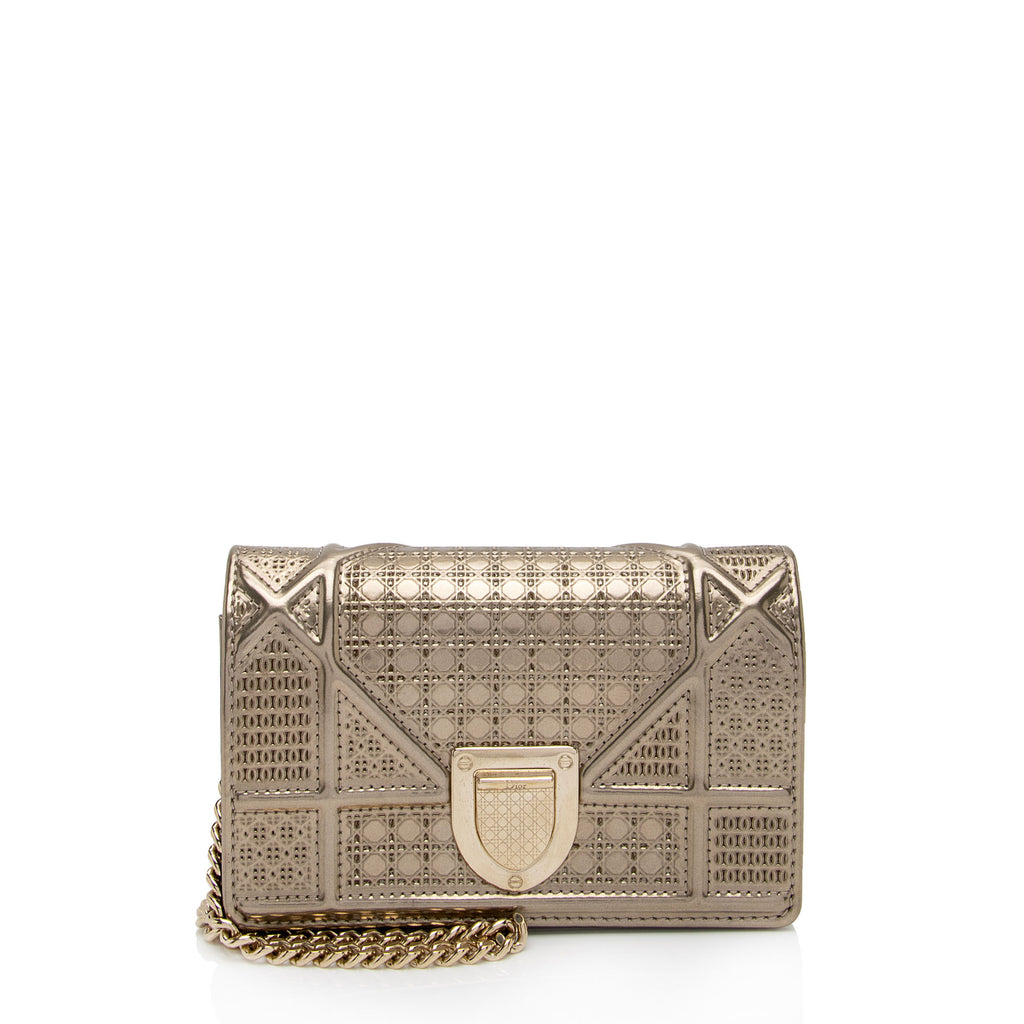 Diorama sales calfskin clutch