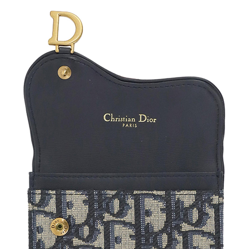 Dior Oblique Canvas Saddle Card Holder (SHG-FhHFvi)