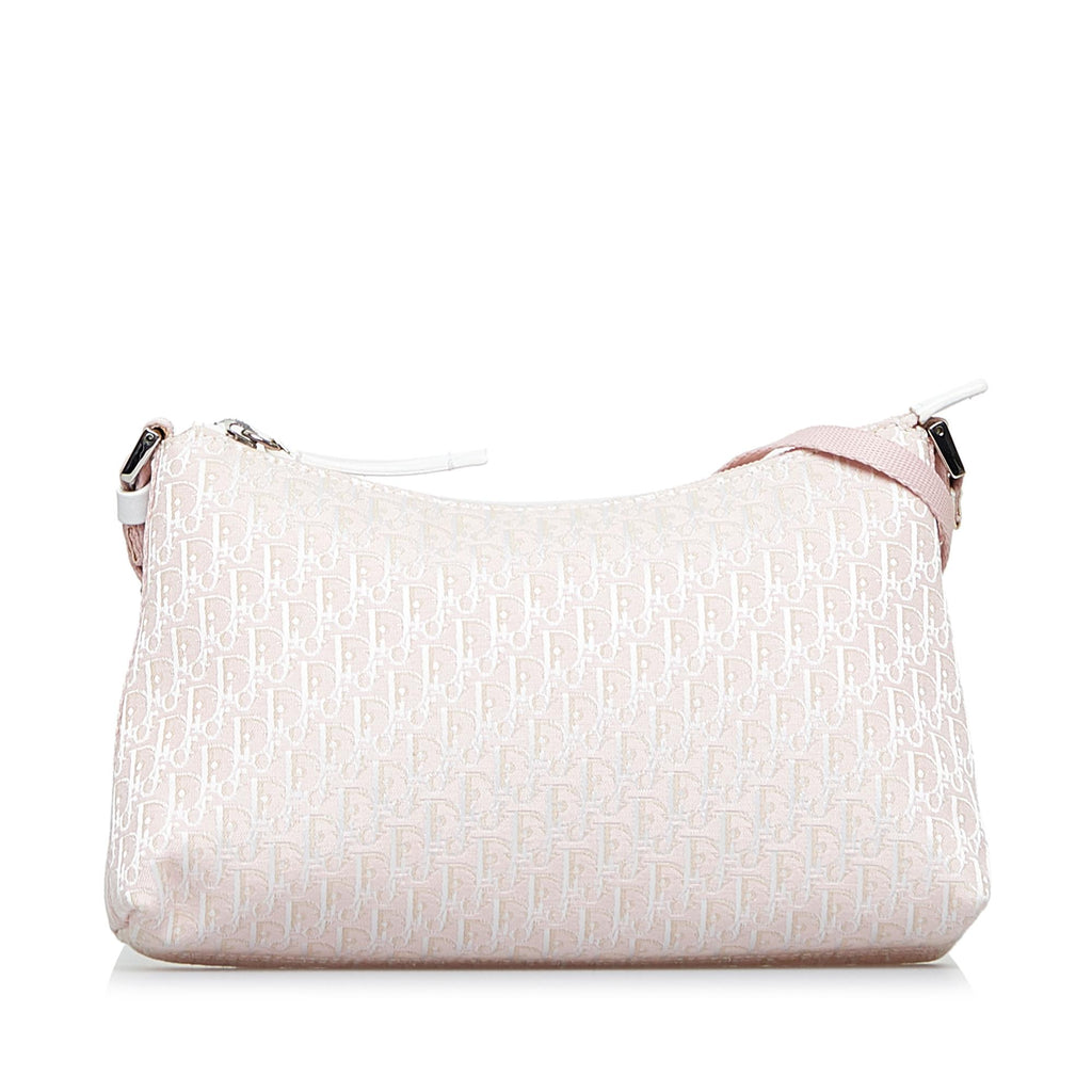 CHRISTIAN DIOR PINK OBLIQUE CANVAS CROSSBODY BAG