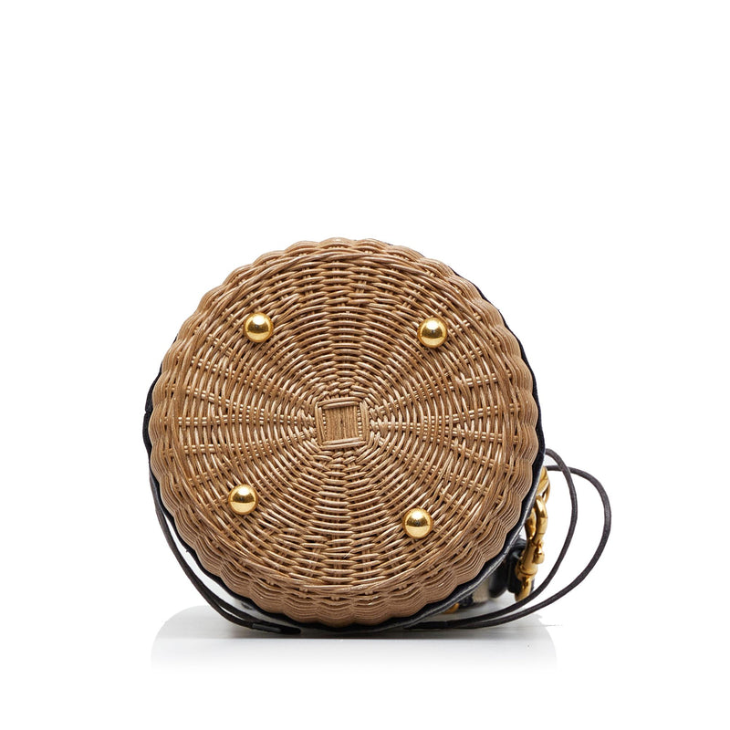 Dior Oblique Wicker Bucket Bag (SHG-RvqXSj)