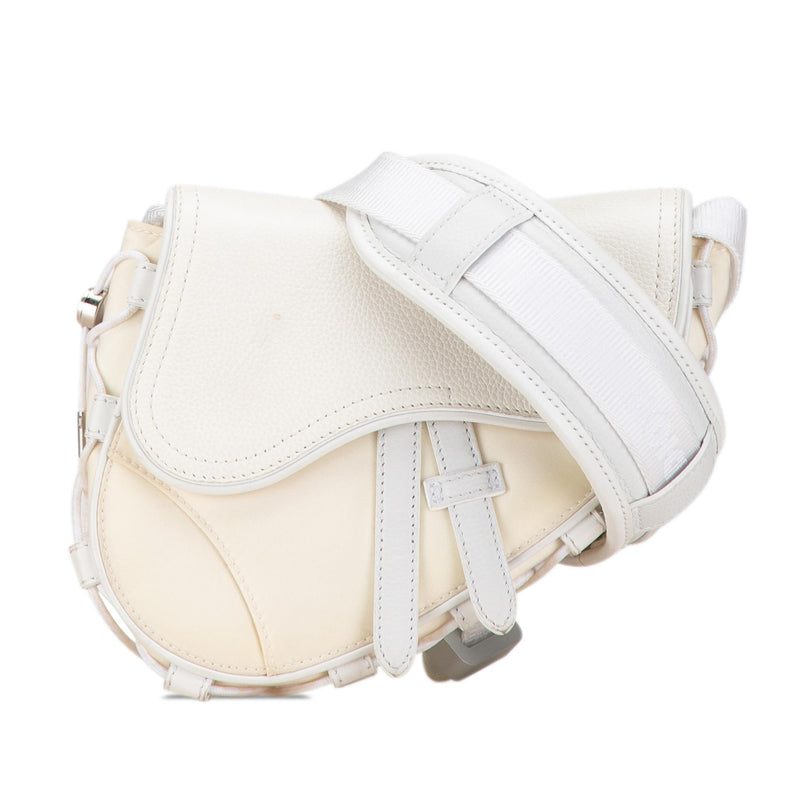 Dior Sacai Technical Fabric and Leather Saddle Bag (SHG-gRmFDy)