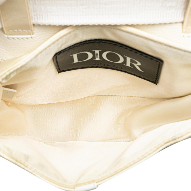 Dior Sacai Technical Fabric and Leather Saddle Bag (SHG-gRmFDy)