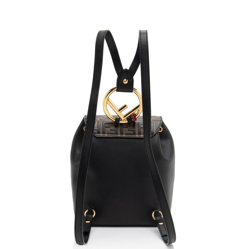 Fendi FF Embossed Calfskin Cruise Bico Backpack (SHF-T6sFtG)