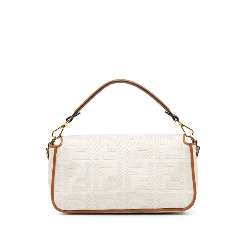 Fendi Medium Embroidered Canvas Baguette (SHG-CvqCrh)