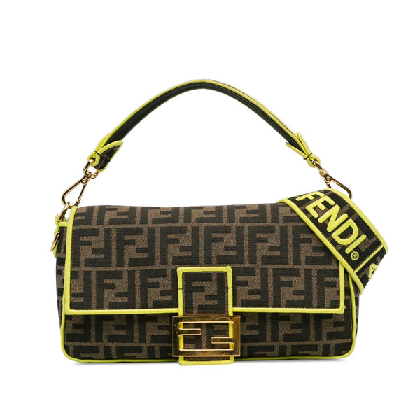 Fendi Medium Zucca Fluo Trim Baguette Satchel (SHG-jS2nD7)