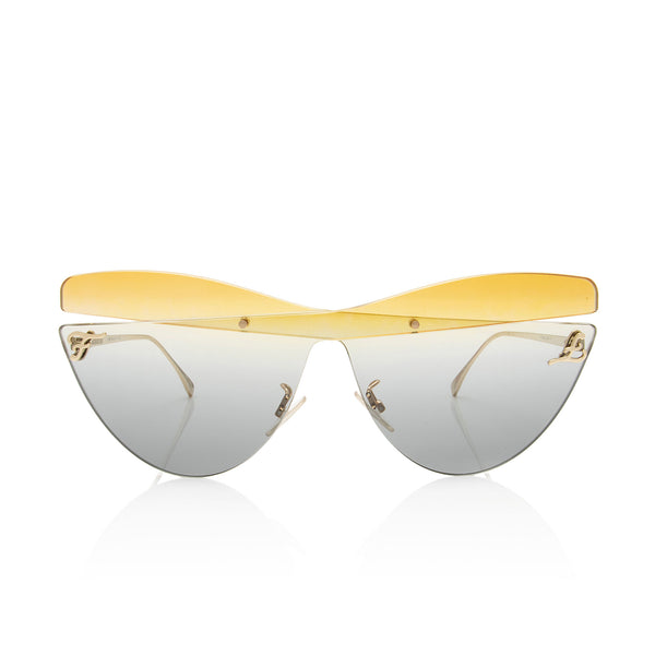 Fendi Metal Rimless Cat Eye Sunglasses (SHF-Kask7a)