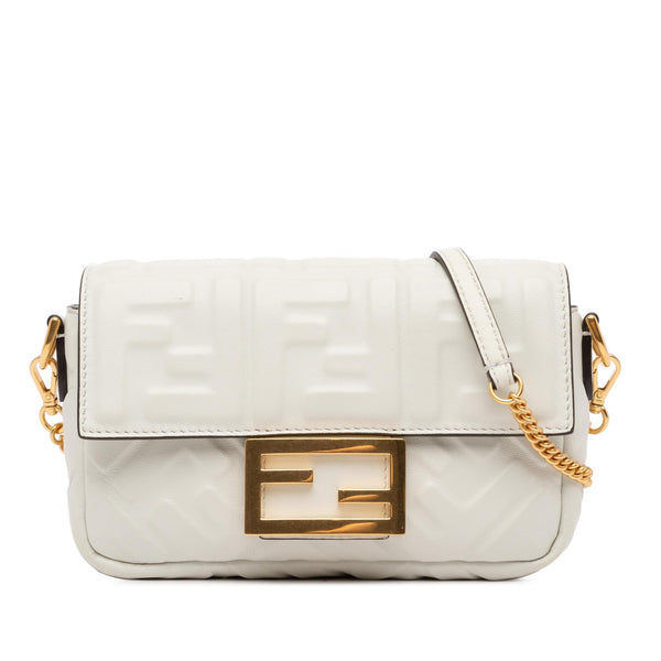 Fendi Mini Embossed Zucca Baguette Satchel (SHG-snGNtj)