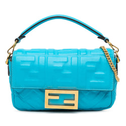 Fendi Mini Embossed Zucca Baguette Satchel (SHG-TbWjDD)