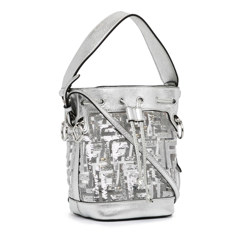 Fendi - Mon Tresor White Logo PVC Mini Bucket Bag