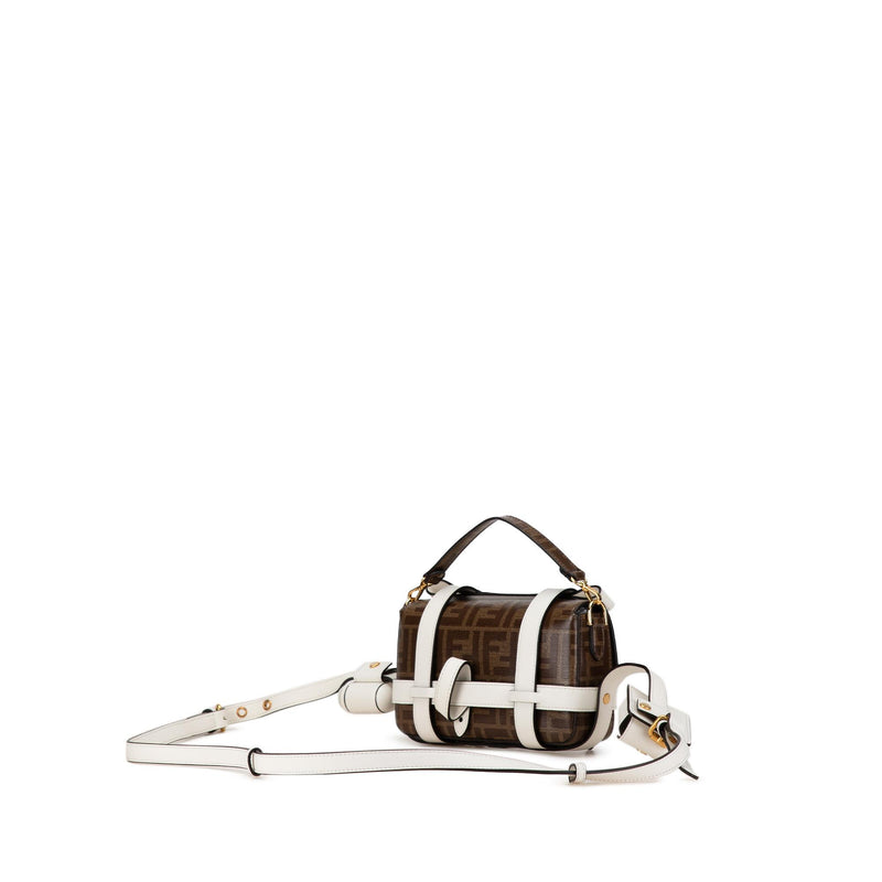 Fendi Mini Zucca Glazed Fabric Cage Baguette Satchel (SHG-YfZqAf)