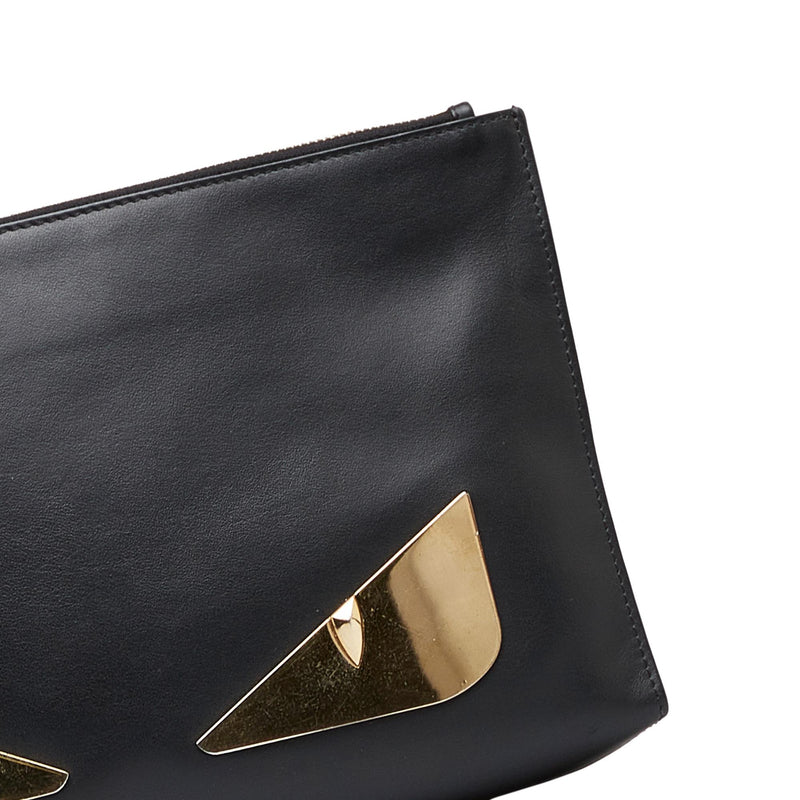 Fendi Monster Leather Clutch Bag (SHG-26730) – LuxeDH