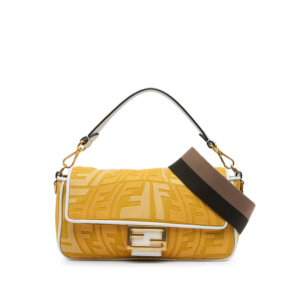 Fendi Sarah Coleman FF Canvas Fisheye  Baguette Satchel (SHG-wabmGk)