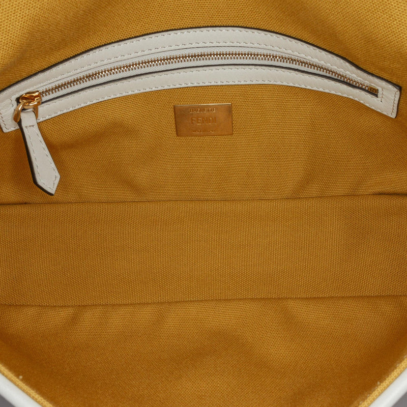 Fendi Sarah Coleman FF Canvas Fisheye  Baguette Satchel (SHG-aug0AB)