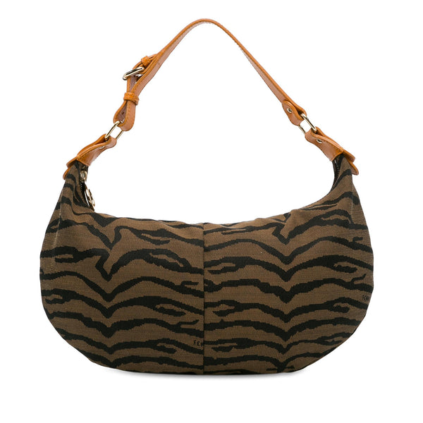 Fendi Zebra Print Canvas Hobo (SHG-RSZLfY)