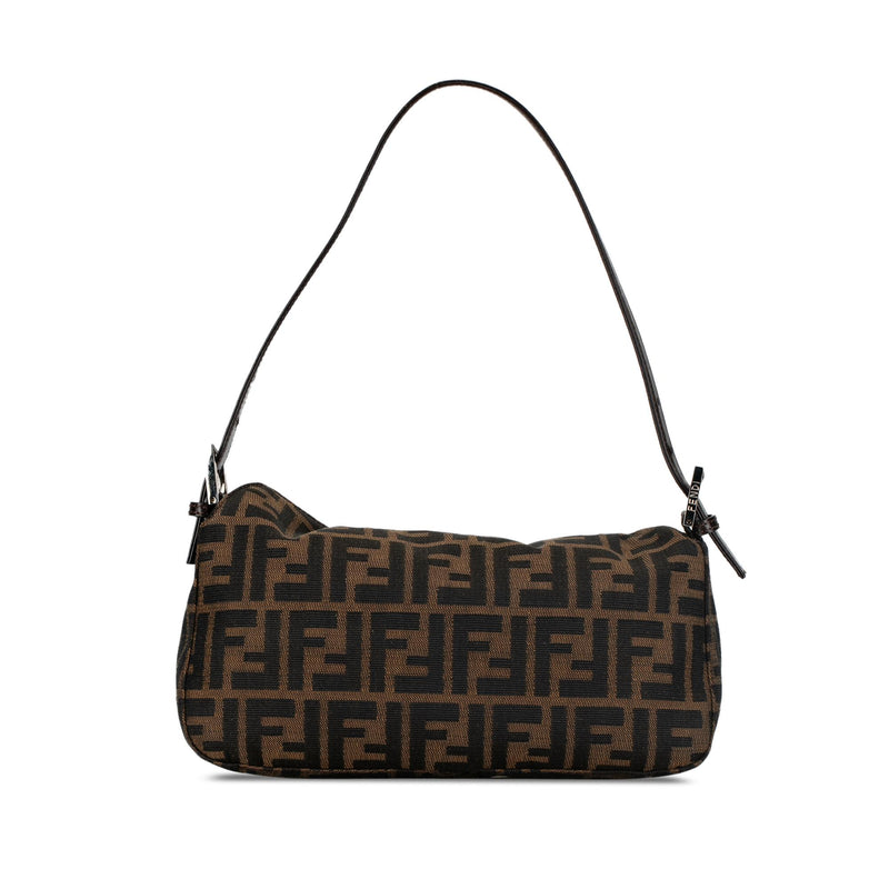 Fendi Zucca Canvas Double Flap Shoulder Bag (SHG-k4mhEM)