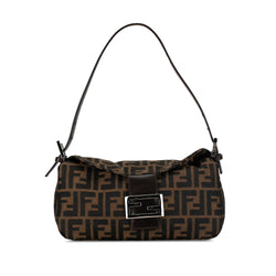 Fendi Zucca Canvas Double Flap Shoulder Bag (SHG-k4mhEM)