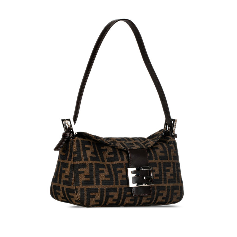 Fendi Zucca Canvas Double Flap Shoulder Bag (SHG-k4mhEM)