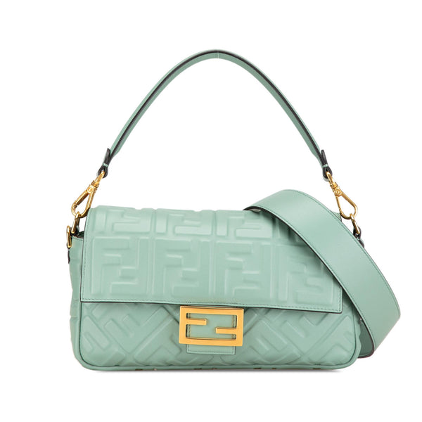 Fendi Zucca Embossed Baguette Satchel (SHG-GbOflU)