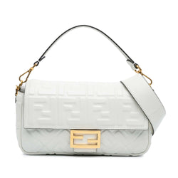 Fendi Zucca Embossed Baguette Satchel (SHG-GaNd8O)