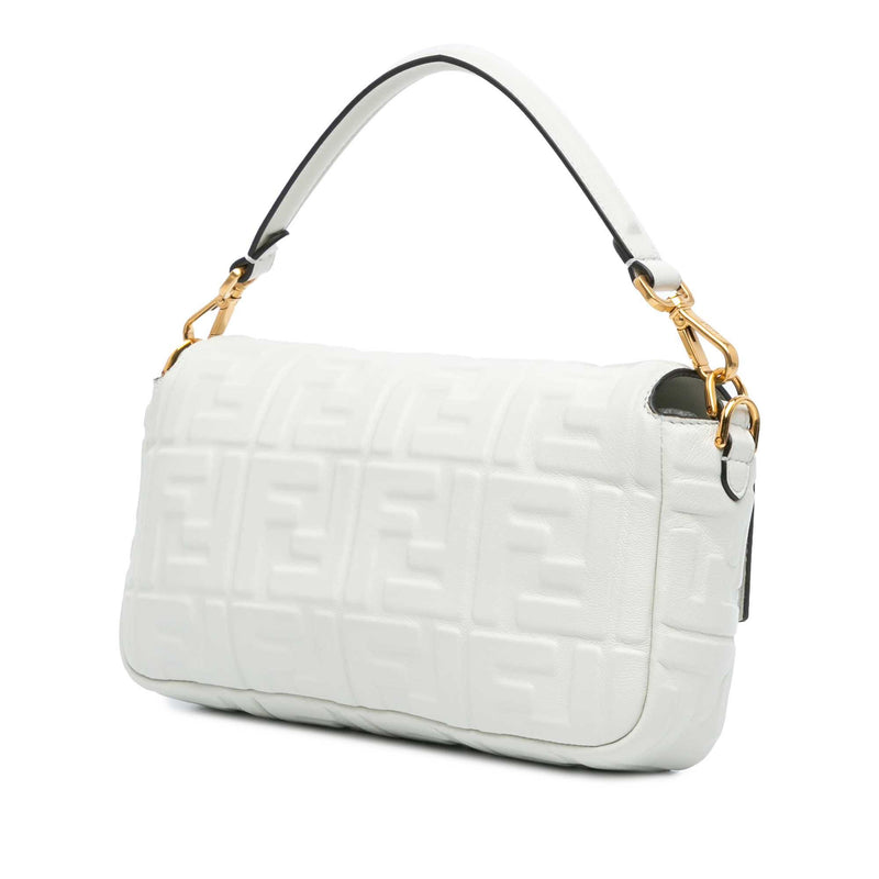 Fendi Zucca Embossed Baguette Satchel (SHG-GaNd8O)