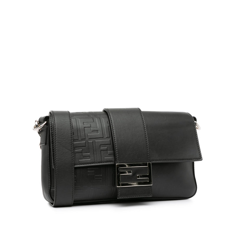 Fendi Zucca Embossed Convertible Baguette Crossbody (SHG-rlO8nE)