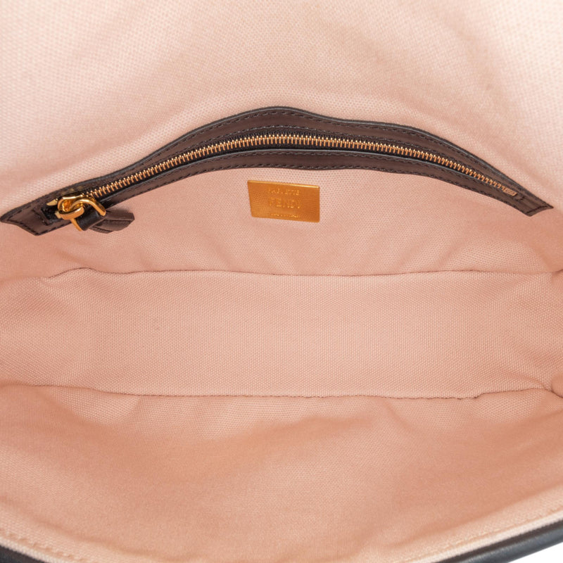 Fendi Zucca Embroidered Canvas Baguette Satchel (SHG-YtXUTq)