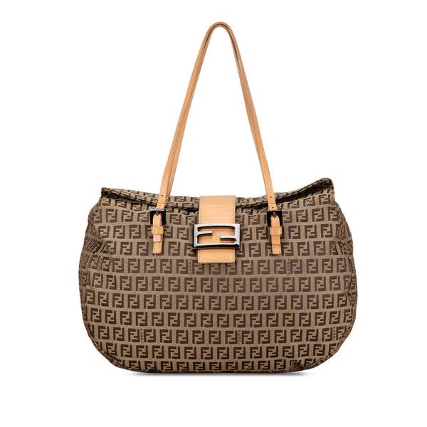 Fendi Zucchino Canvas Double Flap Tote (SHG-BY3881)