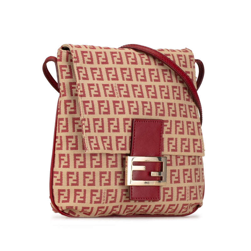 Fendi Zucchino Canvas Flap Crossbody (SHG-KlWpqN)