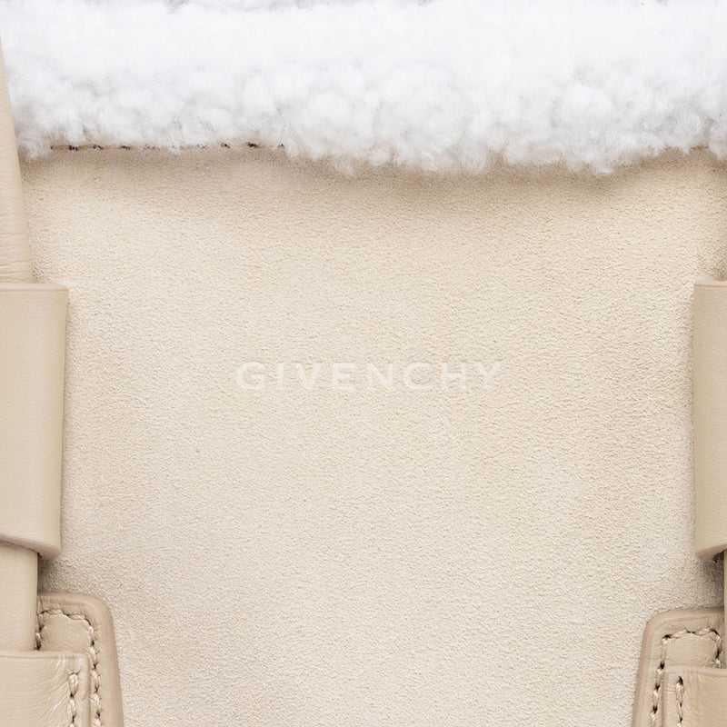 Givenchy Suede Shearling Antigona Small Satchel (SHF-3NhM8R)