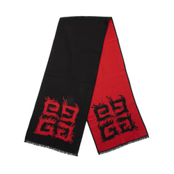 Givenchy Wool Silk 4G Flame Scarf (SHF-ocFJSt)