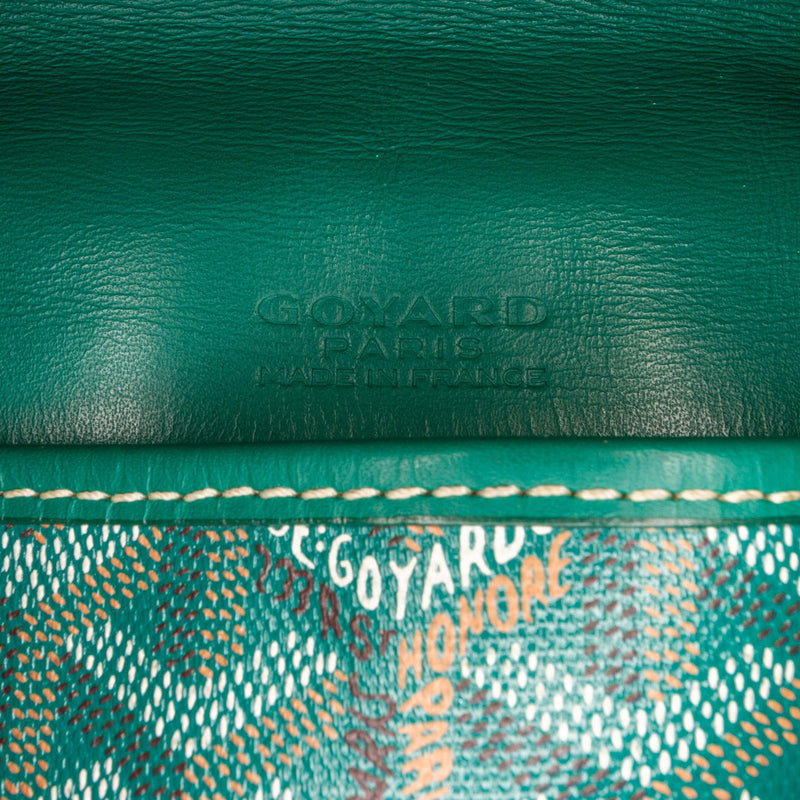 Goyard Green Goyardine Coated Canvas and Leather Belvedere MM