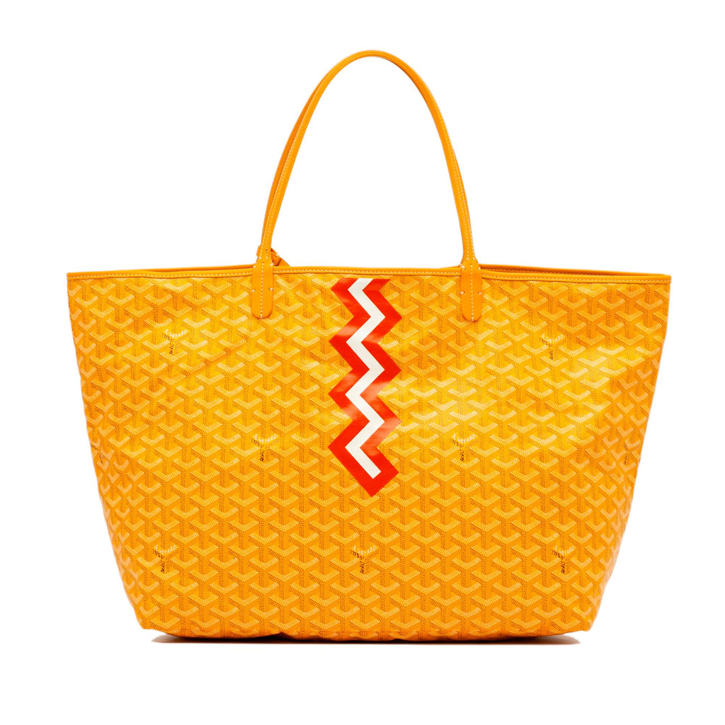 Goyard Orange Goyardine Coated Canvas and Leather Saint Louis GM Tote Goyard