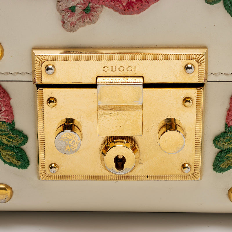 Gucci padlock outlet floral bag