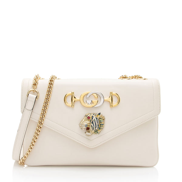 Gucci Calfskin Rajah Zumi Medium Shoulder Bag (SHF-u7bVMt)