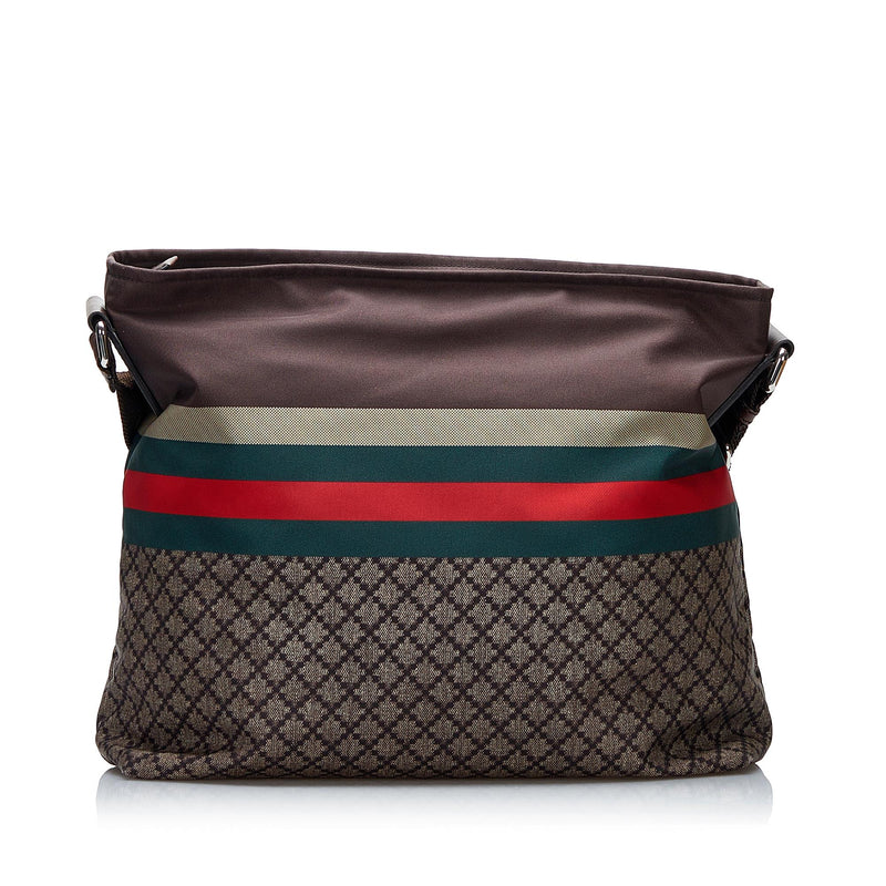 Gucci Diamante Web Nylon Crossbody (SHG-Yo8KPz)