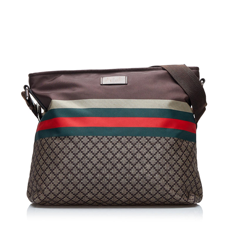 Gucci Diamante Web Nylon Crossbody (SHG-Yo8KPz)