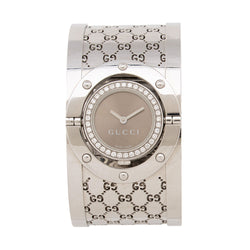 Gucci Stainless Steel Diamond GG Twirl Wide Watch (SHF-NxQMJm)