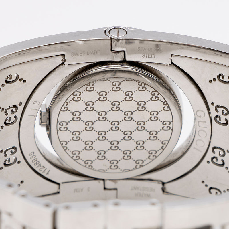 Gucci Stainless Steel Diamond GG Twirl Wide Watch (SHF-NxQMJm)