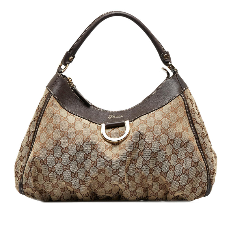 Gucci GG Canvas Abbey D-Ring Handbag (SHG-28190) – LuxeDH