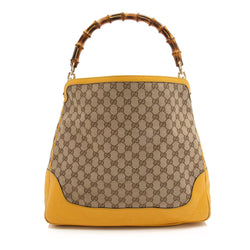 Gucci GG Canvas Bamboo Diana Medium Shoulder Bag (SHF-23523)