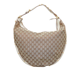 Gucci Brown Monogram GG Studded Hobo Gucci