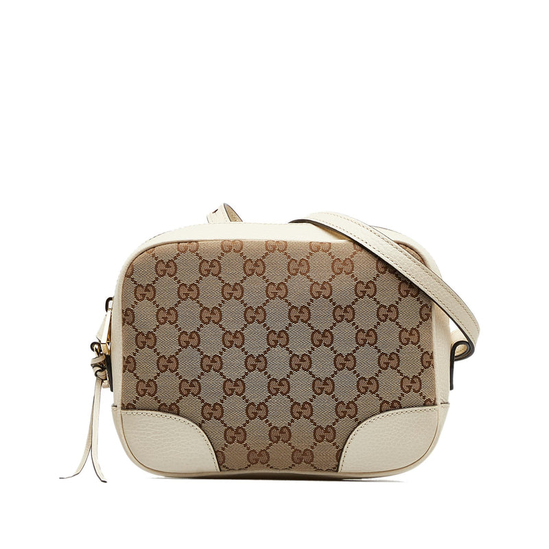 Gucci Bree GG canvas brown leather Top Handle mini small tote Bag