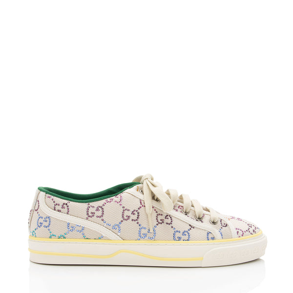 Gucci GG Canvas Crystal Tennis 1977 Sneakers - Size 9 / 39 (SHF-4fUOLf)