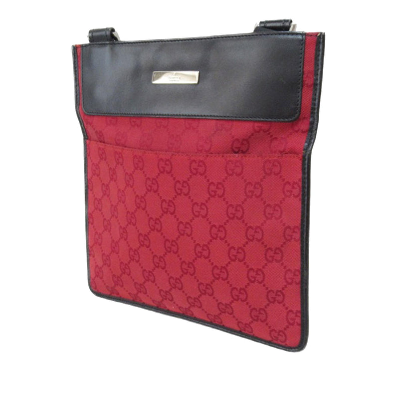 Gucci GG Canvas Flat Messenger Bag (SHG-wErO8J)