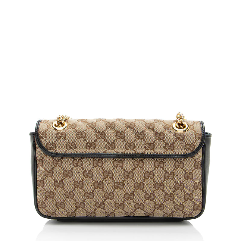 Gucci GG Canvas GG Marmont Small Flap Shoulder Bag (SHF-gUhUoV)