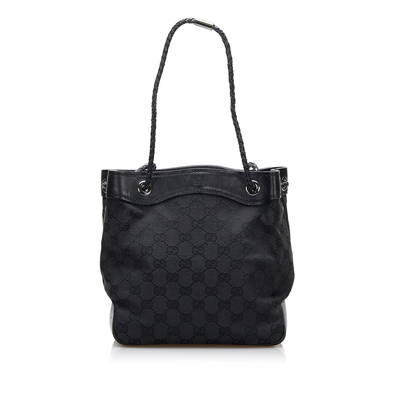 Black gucci canvas bag sale