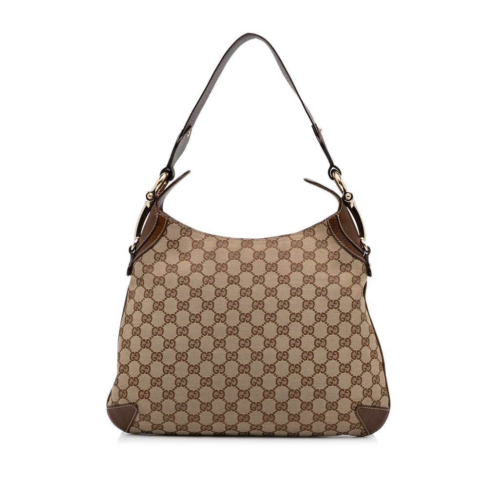 Gucci GG Monogram Horsebit Creole Shoulder Bag