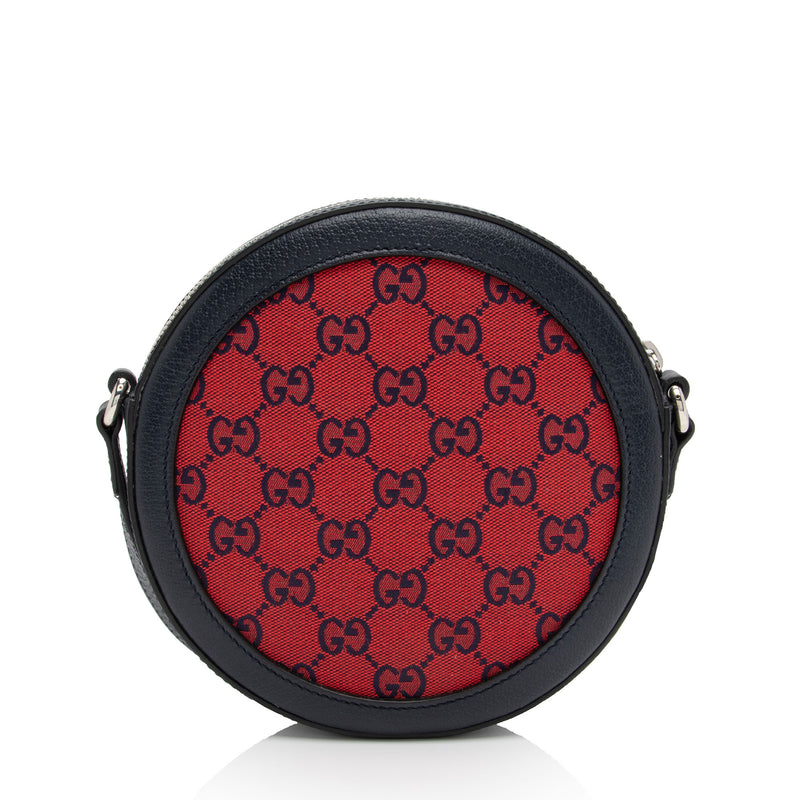 Gucci GG Canvas Interlocking G Patch Round Shoulder Bag (SHF-nexagL)