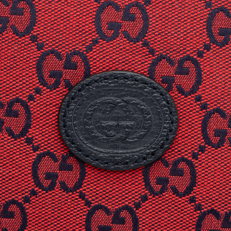 Gucci GG Canvas Interlocking G Patch Round Shoulder Bag (SHF-nexagL)