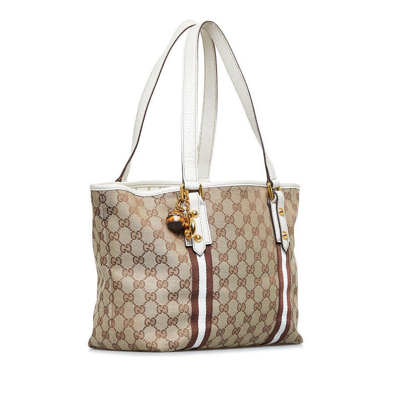 Gucci Beige/Brown GG Canvas Jolicoeur Large Tote Bag